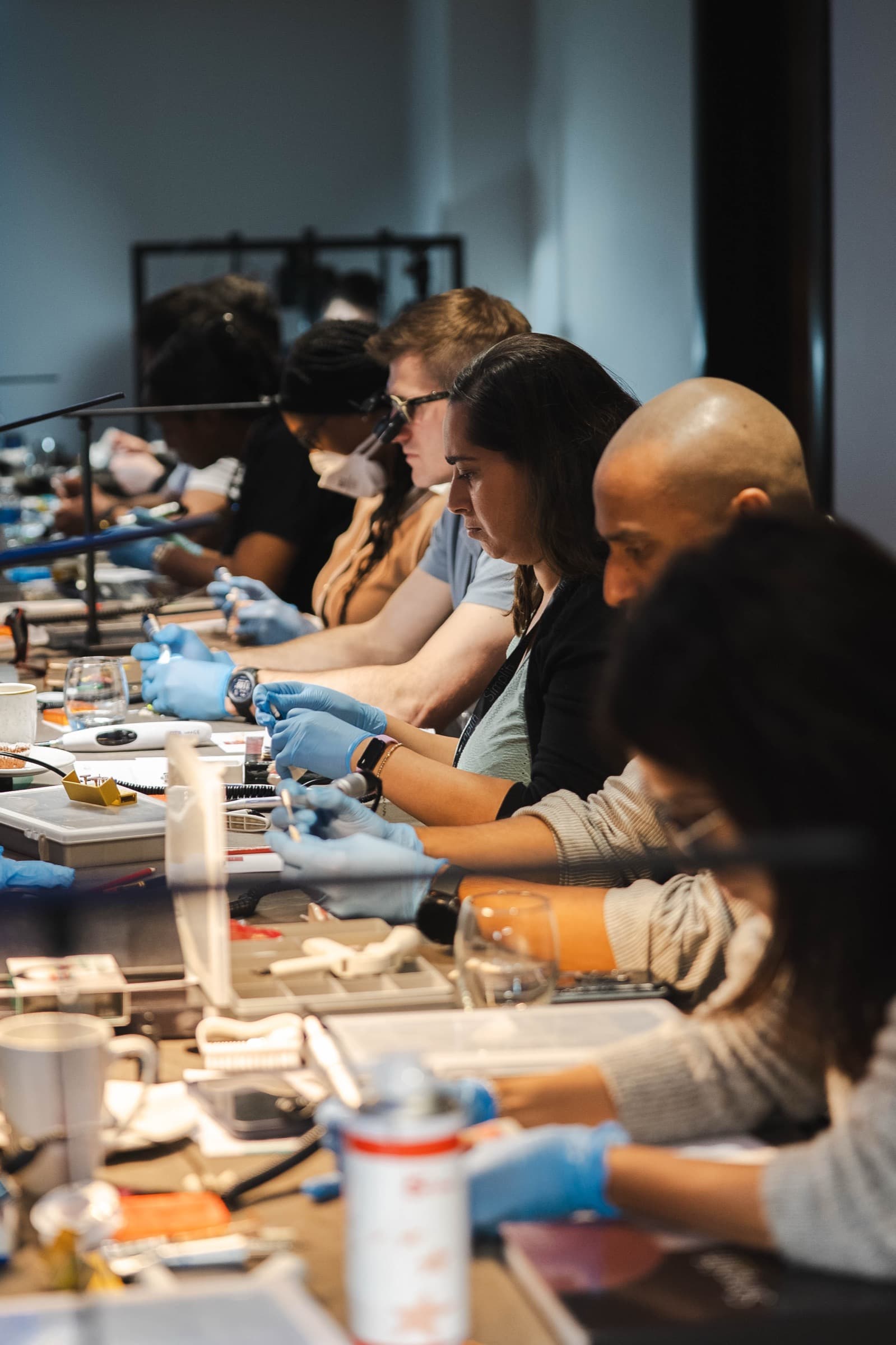Delegates doing hands-on work on the Simplifi Composite course